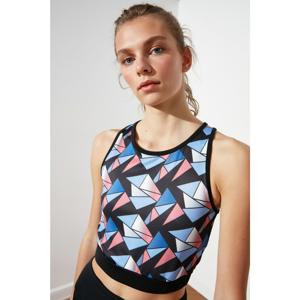 Trendyol Black-Multicolored Supported Sports Bra