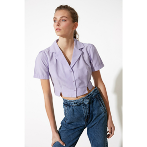 Trendyol Lila Crop Shirt