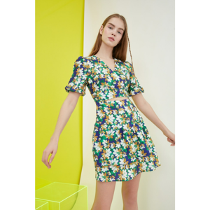 Trendyol Multicolored Cleavage Floral Dress