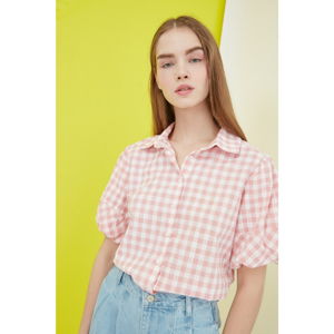 Trendyol Pink Balloon Sleeve Shirt