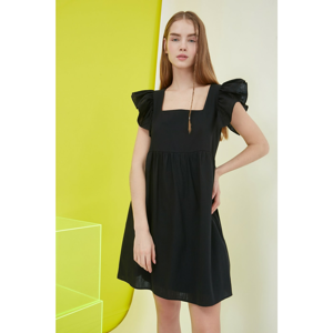 Trendyol Black Square Collar Dress