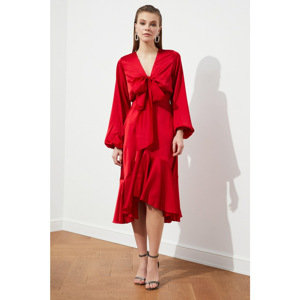 Trendyol Red Tie Detailed Dress