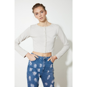 Trendyol Stone Wick Crop Knitted Blouse