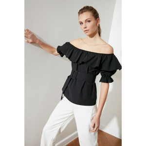 Trendyol Black Belt Blouse