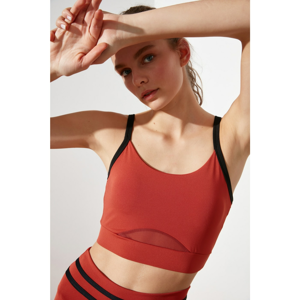 Trendyol Cinnamon Supported Tulle Detailed Sports Bra
