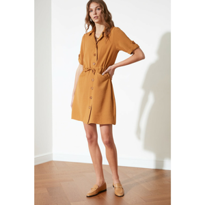 Trendyol Camel Button Dress