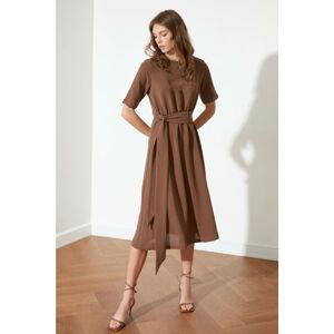 Trendyol Brown Belt Dress