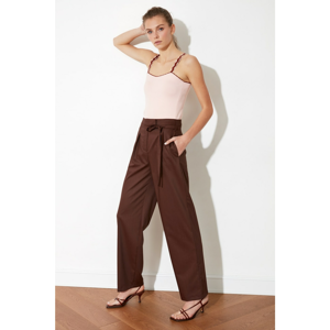 Trendyol Brown Tie Detailed Pants