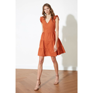 Trendyol Tile Flywheel Button Dress