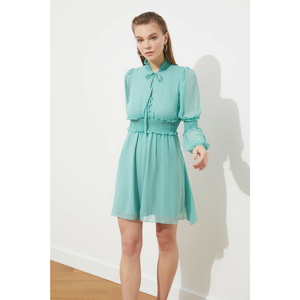 Trendyol Mint Gipe Detailed Chiffon Dress