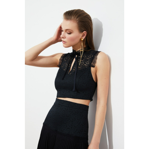 Trendyol Black Collar Detailed Blouse