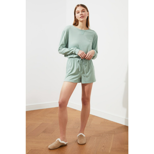 Trendyol Mint Cashkorse Knitted Pyjama Set