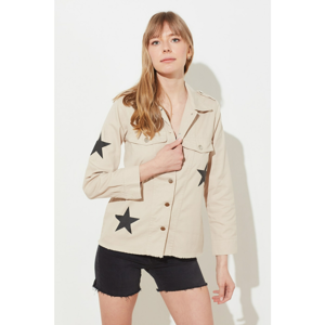 Trendyol Stone Star Printed Jacket