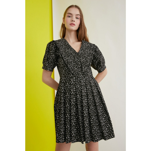 Trendyol Floral Dress WITH Black Collar DetailING