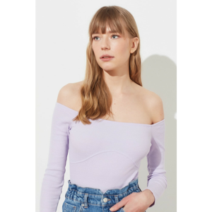 Trendyol Lila Carmen Collar Wicked Knitted Body