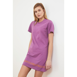 Trendyol Purple Print knitted dress