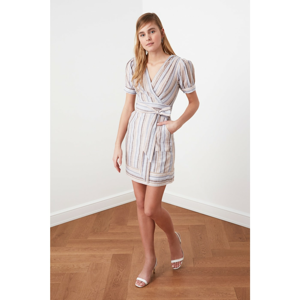 Trendyol Multicolored Belt Striped Dress