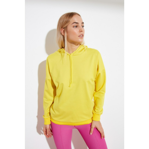 Yellow sweatshirt with print on the back Trendyol - Women