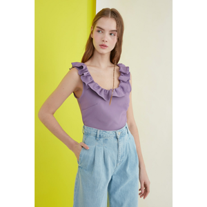 Trendyol Lila Crop Blouse