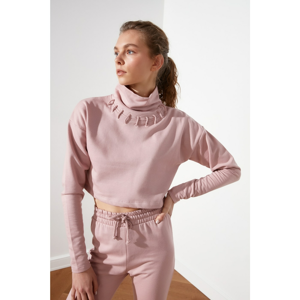 Trendyol Rose Dry Crop Sports Sweatshirt