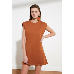 Trendyol Cinnamon Sleeveless Knitted Dress