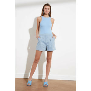 Trendyol Blue Pleated Shorts & Bermuda