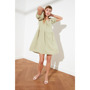 Trendyol Green Square Collar Wide Cut Dress