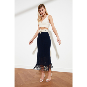 Trendyol Navy Blue Ajurlu Knitwear Skirt