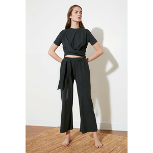 Trendyol Anthracite Culotte Fit Knitted Tracksuit bottom