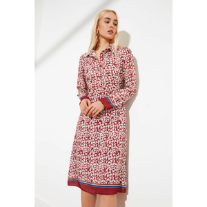 Trendyol Multicolored Shirt Collar Detailed Dress