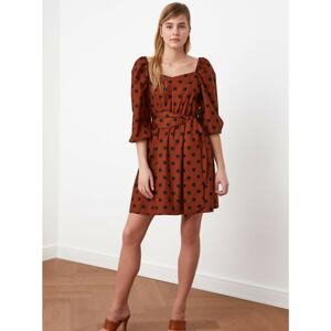 Brown Polka dot dress Trendyol - Women
