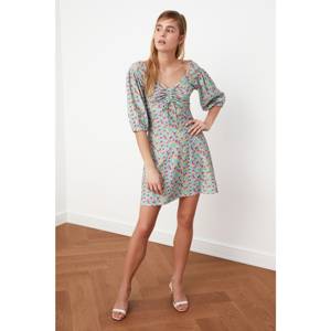 Trendyol Multicolored Floral Pattern knitted dress