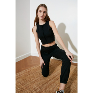 Trendyol Black Biye Detailed Knitted Bottom-Top Tool