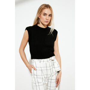 Trendyol Black Bike Collar Knitwear Blouse