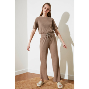 Trendyol Beige Wick Knitted Coverall