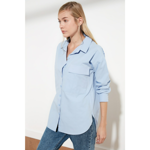 Trendyol Blue Pocket Shirt