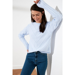 Trendyol Knitwear Sweater Sweater WITH Blue Knitting Detail
