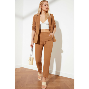 Trendyol Camel Cigarette Ankle Size Pants