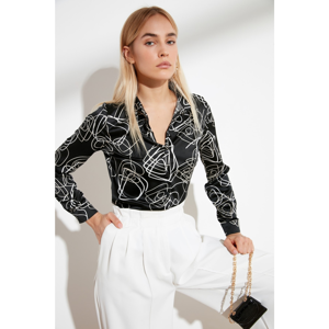 Trendyol Black Printed Shirt