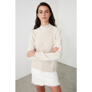 Trendyol Stone Steep Collar Knitwear Sweater