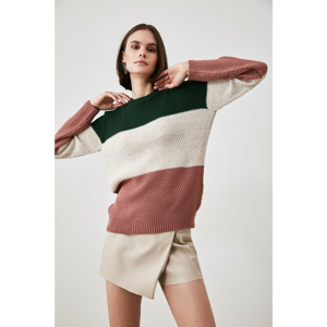 Trendyol Green Block Knitwear Sweater