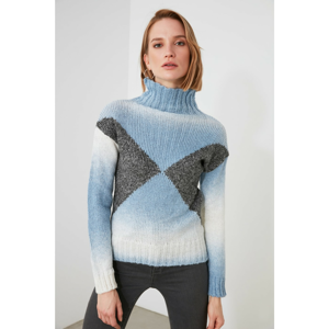 Trendyol Ekru Color Block Knitwear Sweater