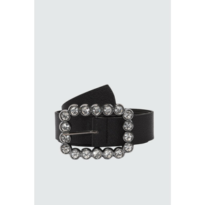 Trendyol Leather Looking Belt with Black Stone Buckle