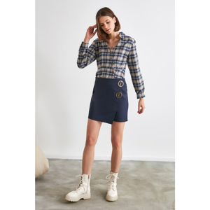 Trendyol Navy Button Skirt