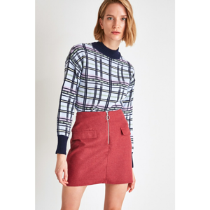 Trendyol Burgundy Pocket Detailed Skirt