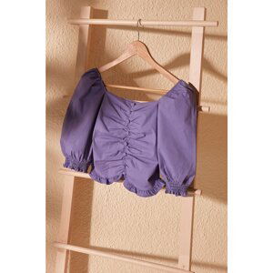 Trendyol Purple Gathered Detailed Blouse