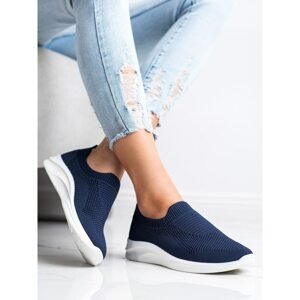 IDEAL SHOES NAVY SPORTS SLIPONS