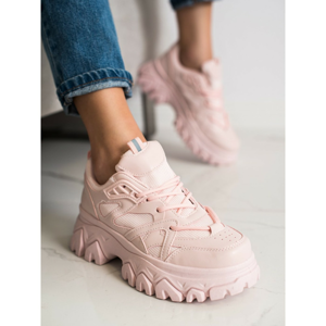 SHELOVET PINK FASHION SNEAKERS