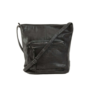 Dark gray women´s eco-leather bag