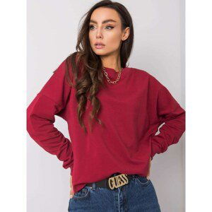 RUE PARIS Burgundy hooded sweatshirt without hood